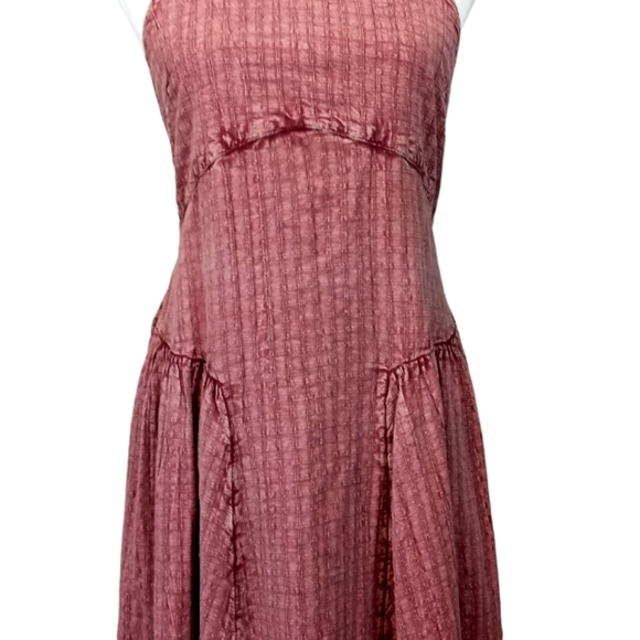 Free People Boho Mind Over Matter Midi Dress in Burnt Sienna Size Medium - Picture 9 of 16